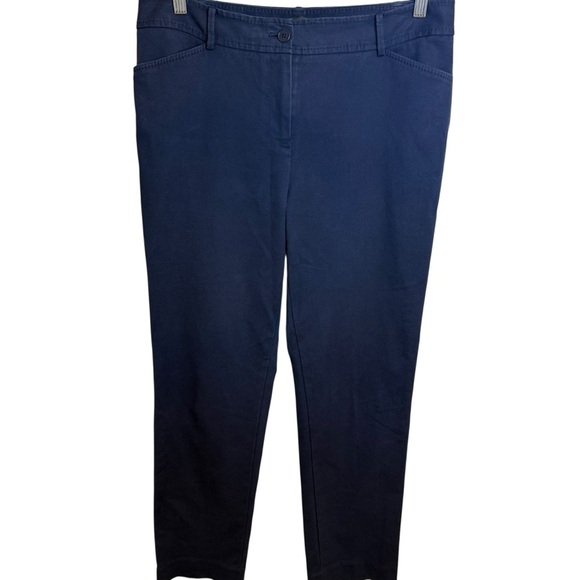 Talbots | Navy Hampshire Ankle Navy Trousers | Sz 10 - Picture 1 of 6